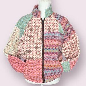 Colorful Patchwork Women's Bomber Jacket